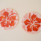 Hibiscus Acetate Coaster