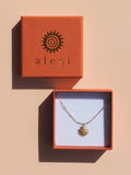 18K Gold Seashell Scallop Satellite Necklace