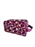 Dopp Kit Toiletry Bag - Lattice in Sandstone/Plum by ALOHA Collection