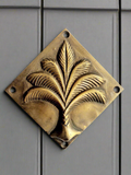 Brass Palm Diamond Plaque