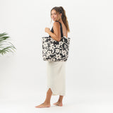 Day Tripper Tote Bag - Fall Flowers in Black/Sandstone Aloha Collection