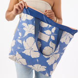 Day Tripper Tote Bag - Salina in Tiny Stripe/Navy by Aloha Collection