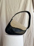 Charlotte - Rattan and Leather Shoulder Bag
