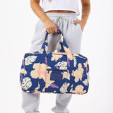 “Keep it Light” Weekender Duffle Bag - Pape’ete in Neon Moon/Navy by Aloha Collection