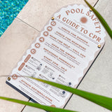 Boutique Pool Safety CPR Sign - ‘Travertine’ by Holidae Haus