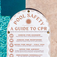 Boutique Pool Safety CPR Sign - ‘Travertine’ by Holidae Haus