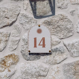 Travertine | Mediterranean House Number