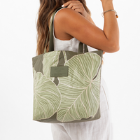 Day Tripper Tote Bag - Launui in Glow/Olive by Aloha Collection