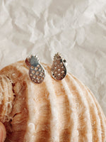Sterling Silver Pineapple Stud Earrings