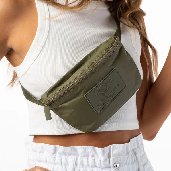 Mini Hip Pack - Monochrome “Olive” by Aloha Collection