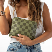 Small Pouch - Checkmate Limu on Olive Aloha Collection