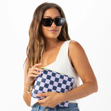 Checkmate Lilac on Navy Small Pouch - Aloha Collection