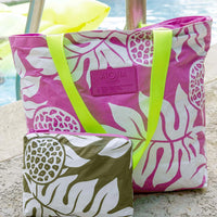 Aloha Collection Day Tripper Tote in “Holomua” Orchid and White