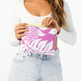 Aloha Collection Small Pouch “Holomua” in orchid and white