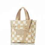 Crossbody Bag in Checkmate Crème/Dune by Aloha Collection