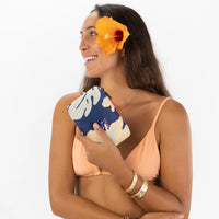 Mini Pouch - “Pape’ete” in Neon Moon/Navy by Aloha Collection