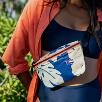 Mini Hip Pack - “Pape’ete” in Neon Moon/Navy by Aloha Collection