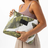 Max Pouch - Lū’au in White/Green Leaf print by Aloha Collection