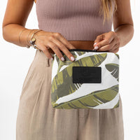 Small Pouch - Lū’au print in White/Green by Aloha Collection