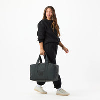 “Keep it Light” Weekender Duffle Bag - Monochrome in Black by Aloha Collection