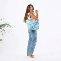 Reversible Tote “Breezy” in Pacific/LeMu Blue by Aloha Collection