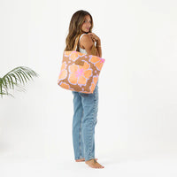 Day Tripper Tote Bag - Pua Waikiki in Toffee by Aloha Collection