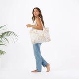 Holo Holo Reversible Tote “Breezy” print in Latte by Aloha Collection