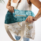 Holo Holo Reversible Tote “Breezy” in Latte by Aloha Collection