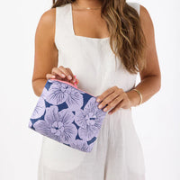 Small Pouch - Purau in Lilac/Navy by Aloha Collection