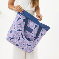 Day Tripper Tote Bag - Purau in Lilac/Navy by Aloha Collection