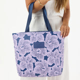 Day Tripper Tote Bag - Purau in Lilac/Navy by Aloha Collection