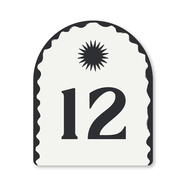 Holidae Haus Mediterranean House Number in “Monumental” Black