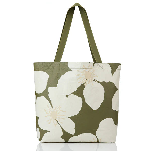 Reversible Tote in Olive Sandstone/Market Stripe by Aloha Collection
