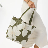 Reversible Tote in Olive Sandstone/Market Stripe by Aloha Collection