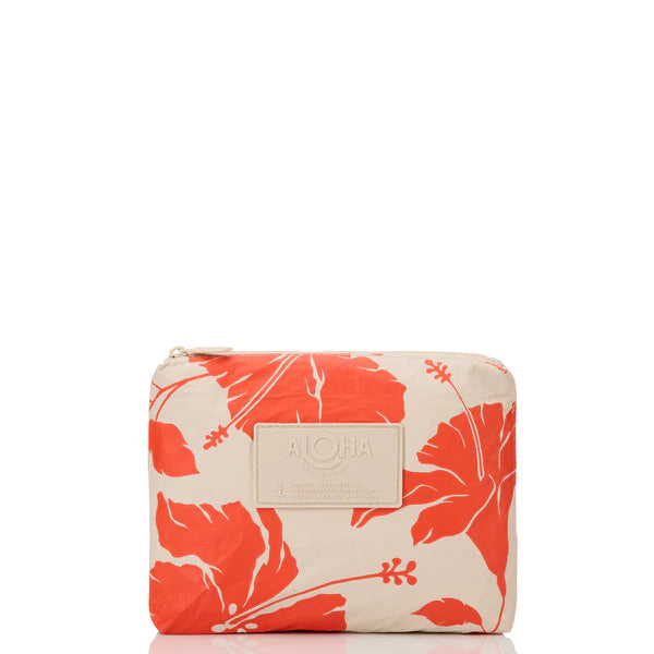 Small Pouch - Salina in Red Haute/Sandstone Aloha Collection