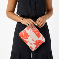 Small Pouch - Salina in Red Haute/Sandstone Aloha Collection