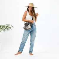 Crossbody Bag “Holomua” in Black/Sandstone by Aloha Collection
