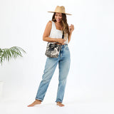 Crossbody Bag “Holomua” in Black/Sandstone by Aloha Collection