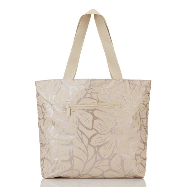 Day Tripper Tote Bag - Backyard in Oyster/Sandstone by Aloha Collection