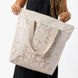 Day Tripper Tote Bag - Backyard in Oyster/Sandstone by Aloha Collection