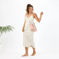 Crossbody Bag “Backyard” in Red Haute/Sandstone by Aloha Collection