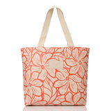 Day Tripper Tote Bag - Backyard in Red Haute/Sandstone by Aloha Collection