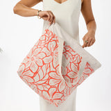 Day Tripper Tote Bag - Backyard in Red Haute/Sandstone by Aloha Collection