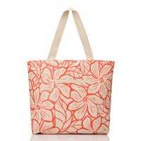 Day Tripper Tote Bag - Backyard in Red Haute/Sandstone by Aloha Collection