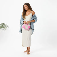 Small Pouch - Salina in Fruit Punch/Sandstone (Reversible) Aloha Collection