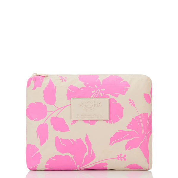 Mid Pouch -  Salina in Red Fruit Punch/Sandstone (Reversible) by Aloha Collection