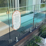 Customisable Double-Sided Mid Century Pool CPR Sign in ‘Rosé Pink’ - by Holidae Haus