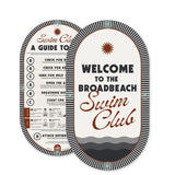 Customisable Double-Sided Mid Century Pool CPR Sign in ‘Tuxedo Black ’ - by Holidae Haus