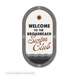 Customisable Double-Sided Mid Century Pool CPR Sign in ‘Tuxedo Black ’ - by Holidae Haus