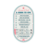 Customisable Double-Sided Mid Century Pool CPR Sign in ‘Sorbet Blue ’ - by Holidae Haus